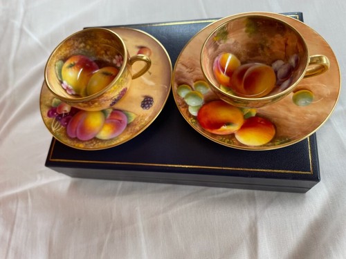 Pair royal worcester miniature - worcester,