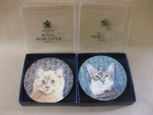 Royal worcester ivory cats - worcester,
